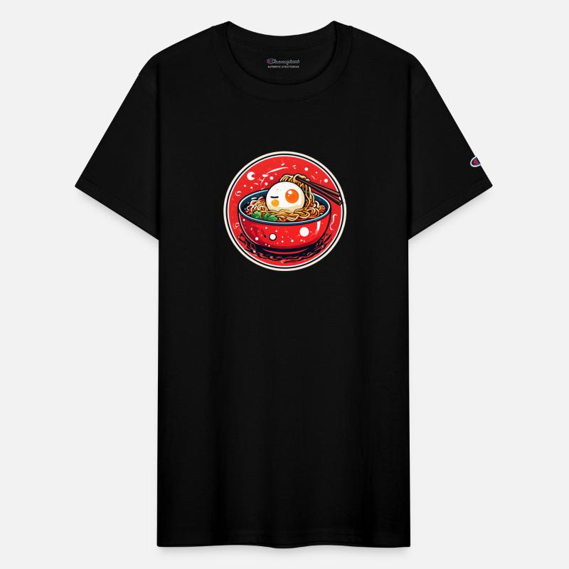 japanese bowl ramen noodles chopsticks with a face