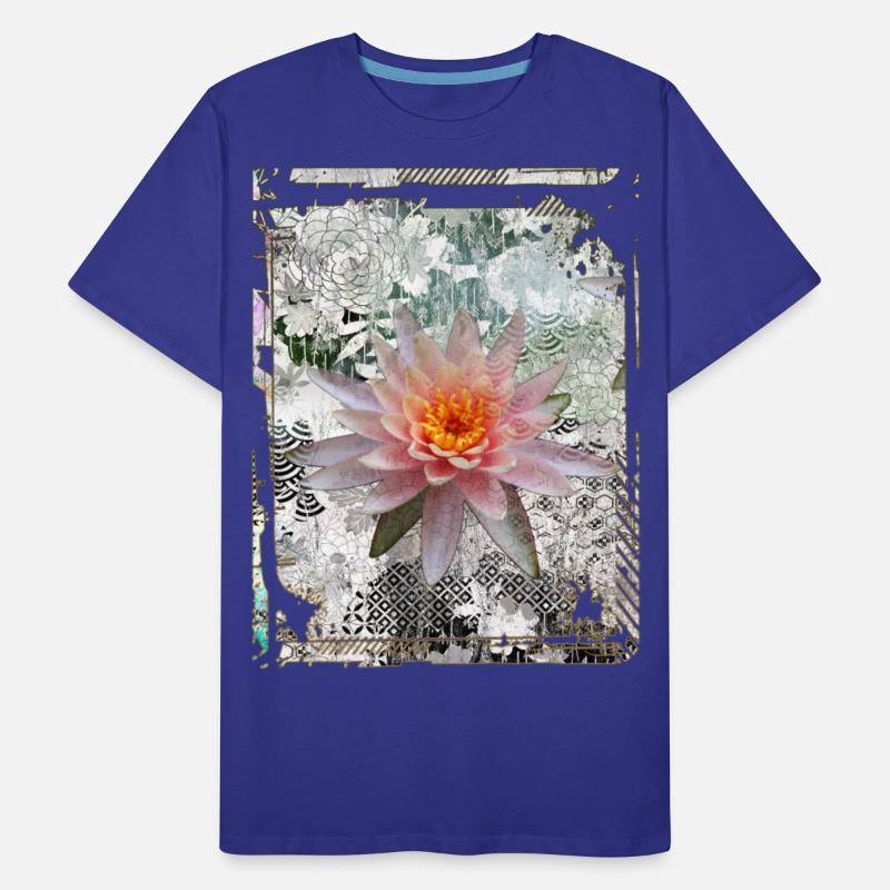 Japanese Collage Art Lotus Water Lily Collage Art
