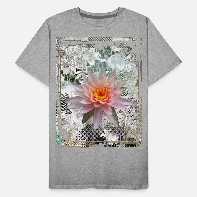 Japanese Collage Art Lotus Water Lily Collage Art