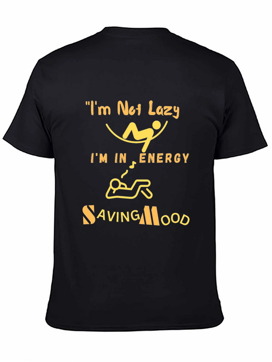 Energy Saving Mood Graphic Tee - Black