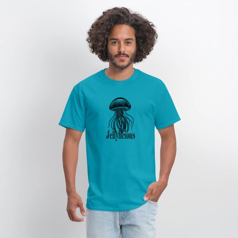 Jellylicious,Minimalist Jellyfish Illustration