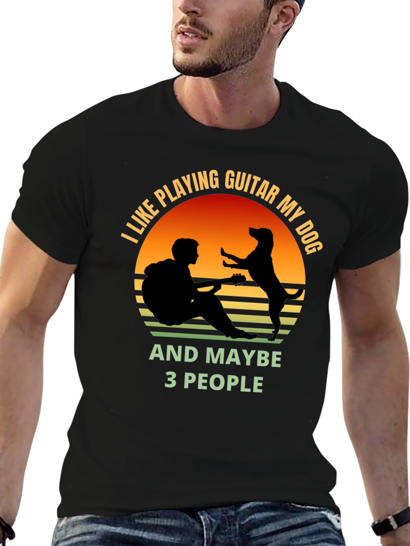 Guitar and Dog Lover T-Shirt