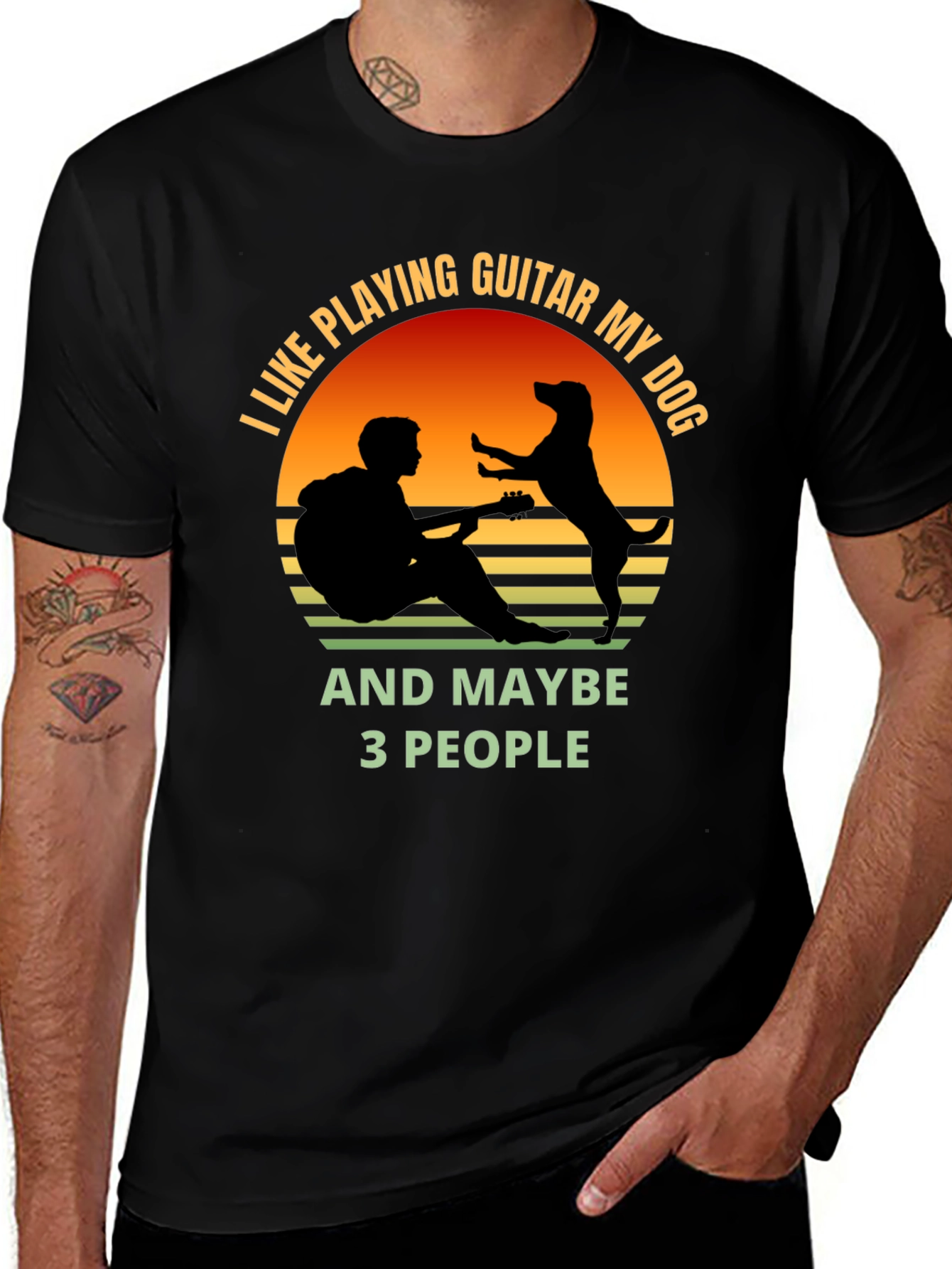 Guitar and Dog Lover T-Shirt