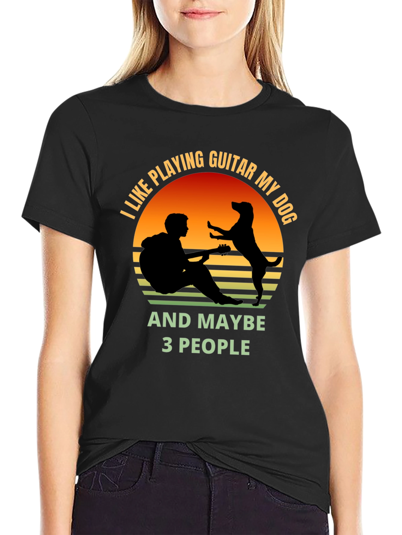 Guitar and Dog Lover T-Shirt