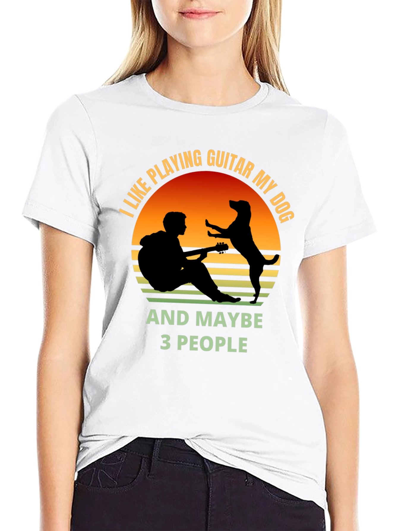 Guitar and Dog Lover T-Shirt