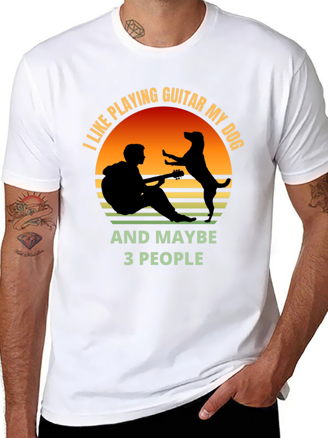 Guitar and Dog Lover T-Shirt