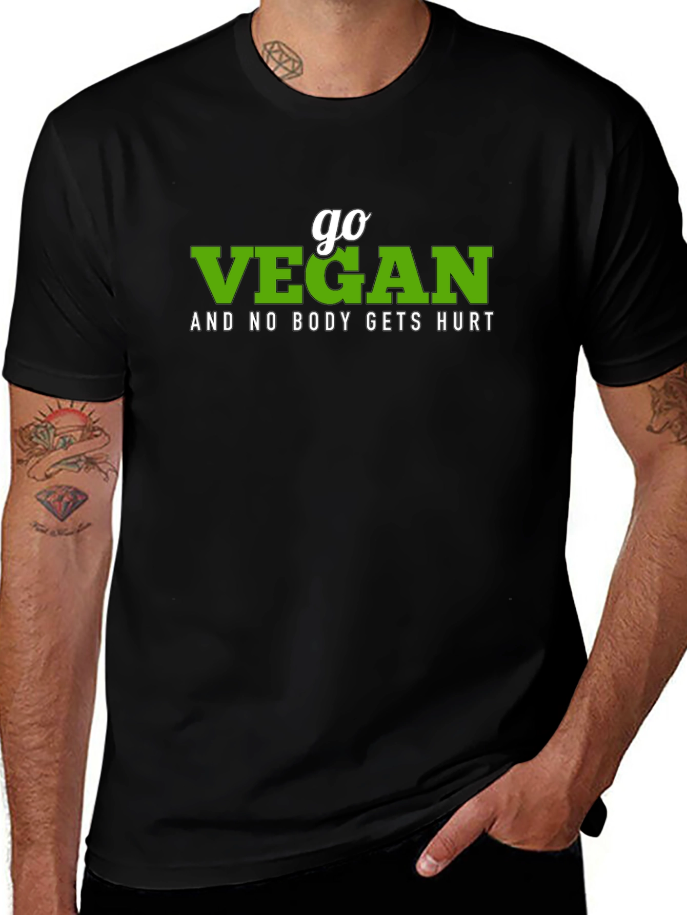Go Vegan T-Shirt - Animal Rights Vegetarian Lifestyle