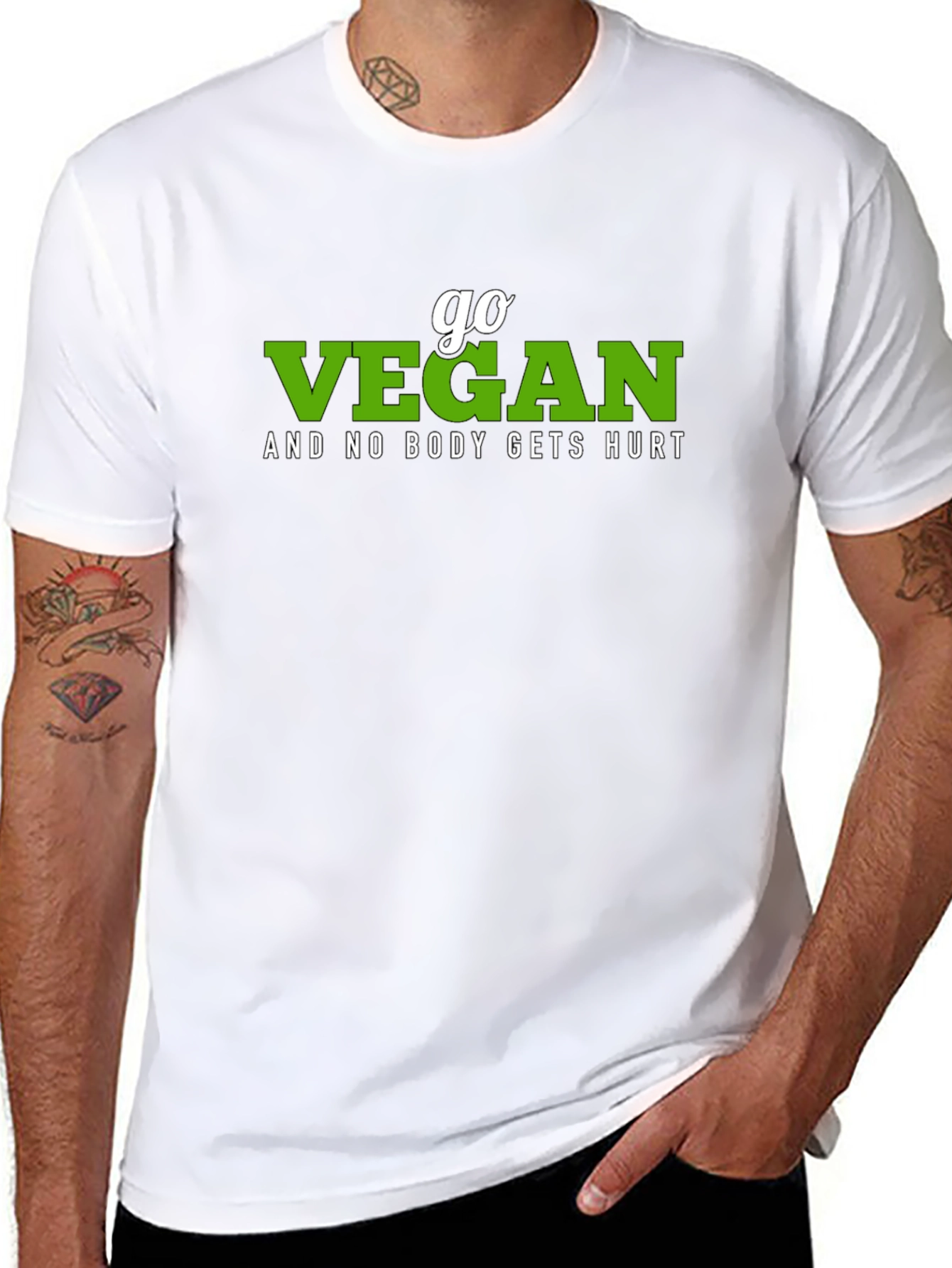 Go Vegan T-Shirt - Animal Rights Vegetarian Lifestyle
