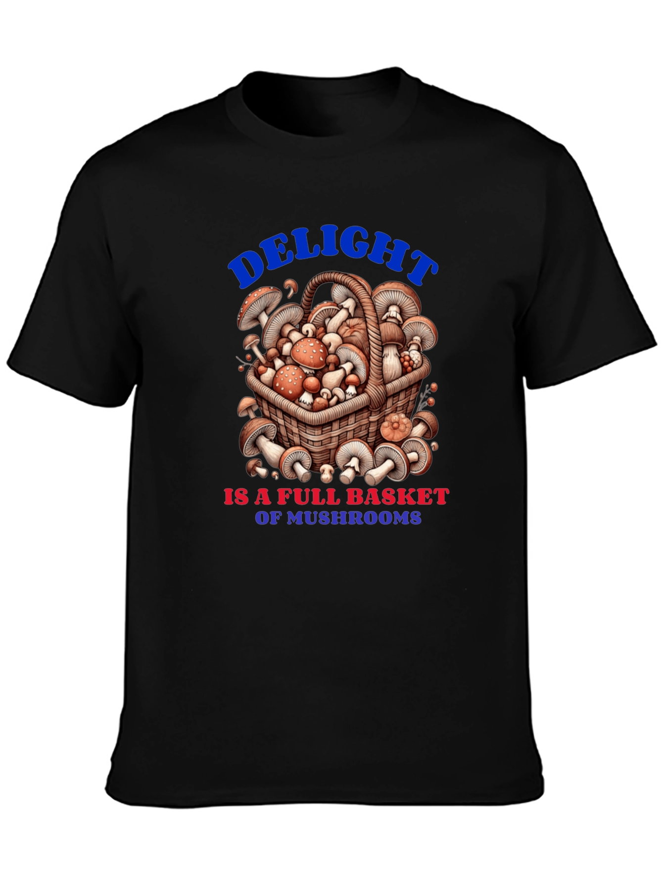 Mushroom Basket Graphic Tee - Delightful Design
