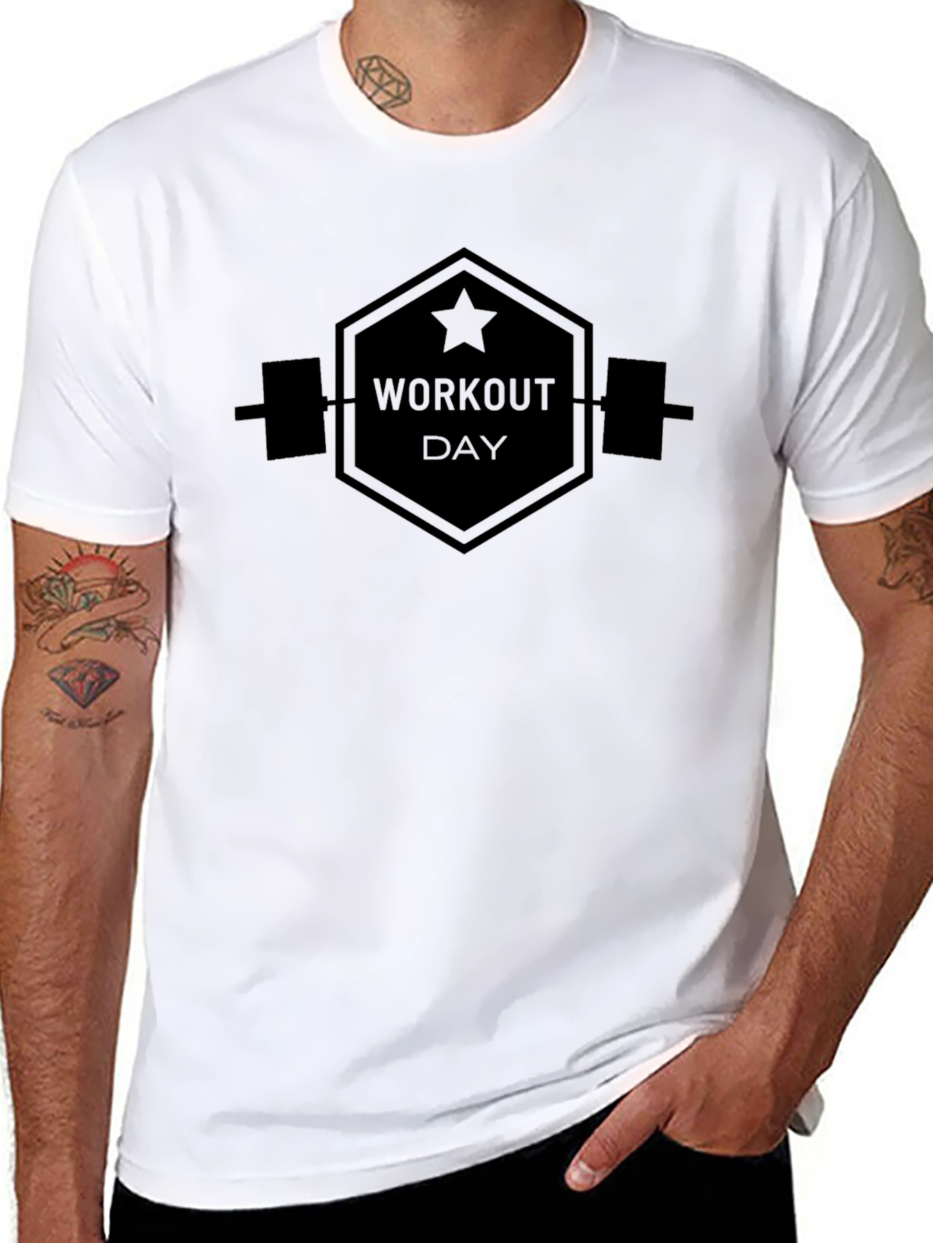 Workout Day Graphic T-Shirt - Gym Motivation