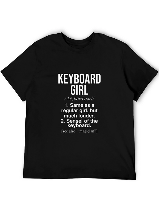 Keyboard Girl T-Shirt - Musician Novelty Tee