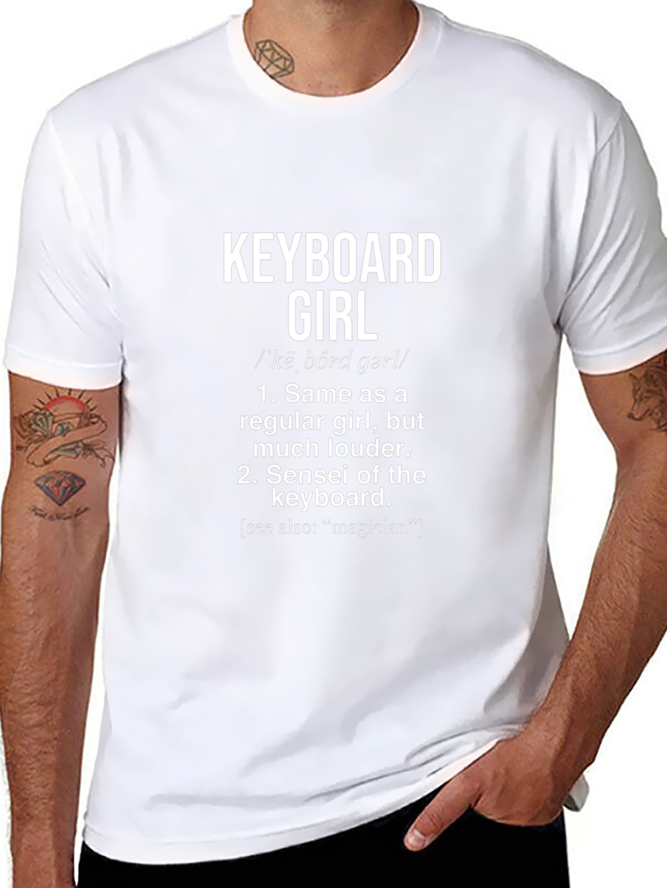 Keyboard Girl T-Shirt - Musician Novelty Tee