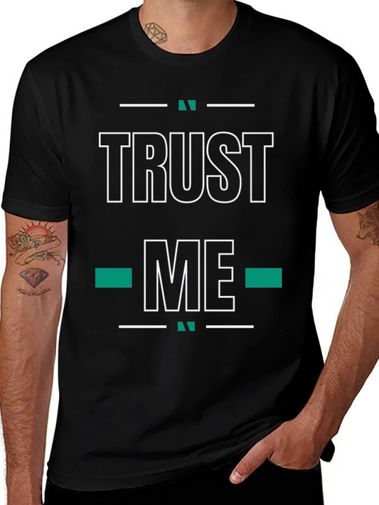 Trust Me Graphic Tee - Black Cotton Blend
