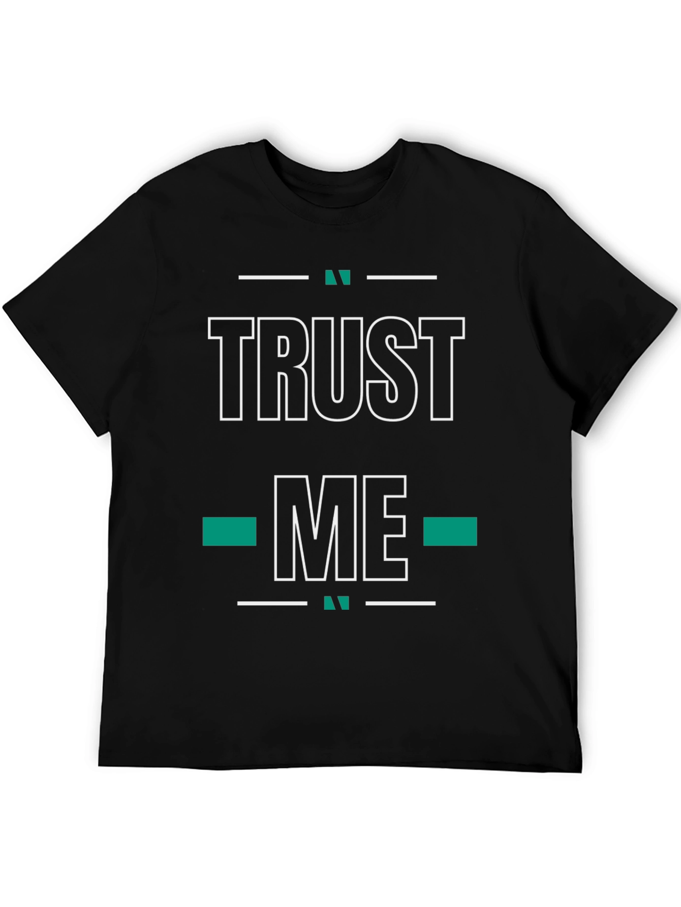 Trust Me Graphic Tee - Black Cotton Blend