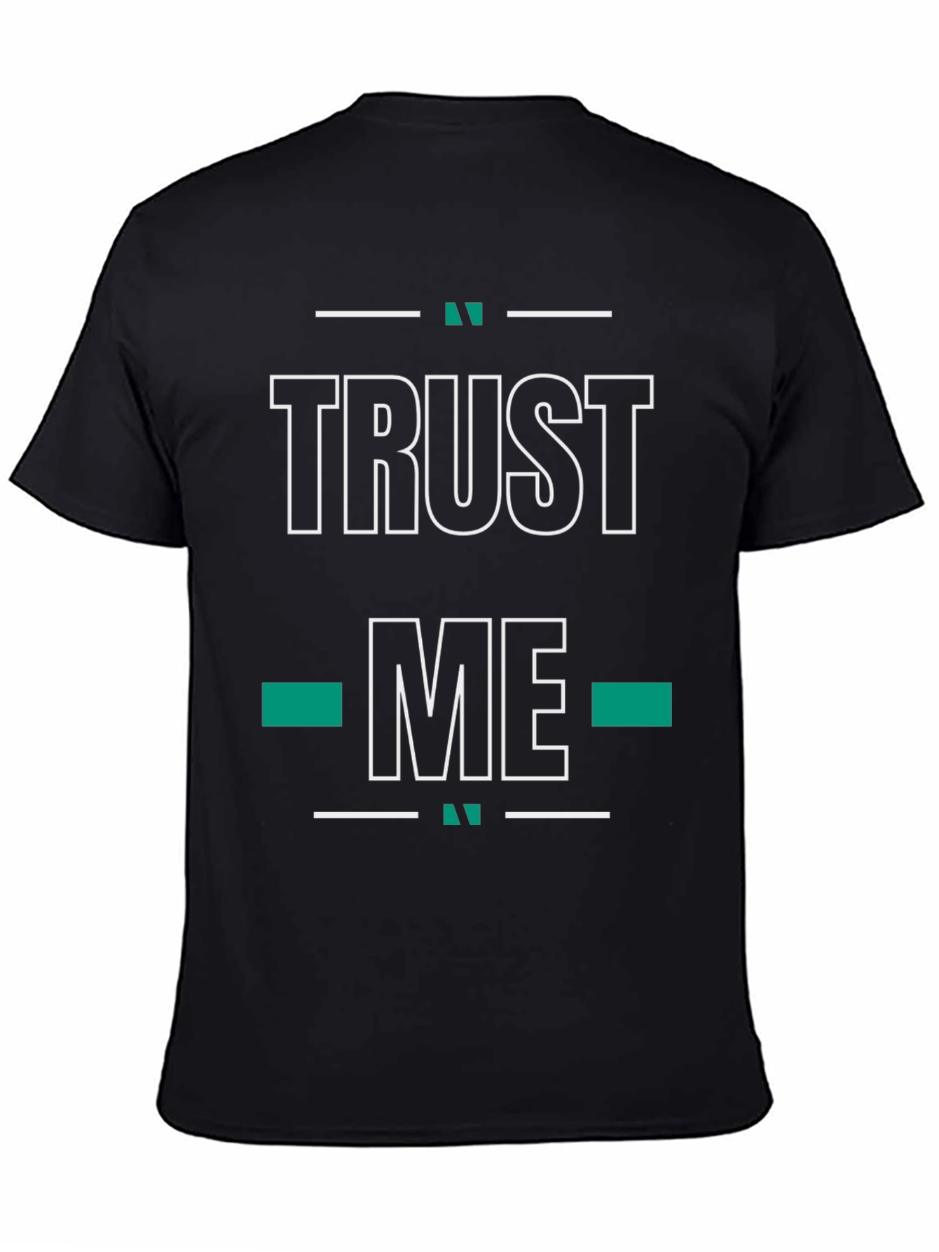 Trust Me Graphic Tee - Black Cotton Blend