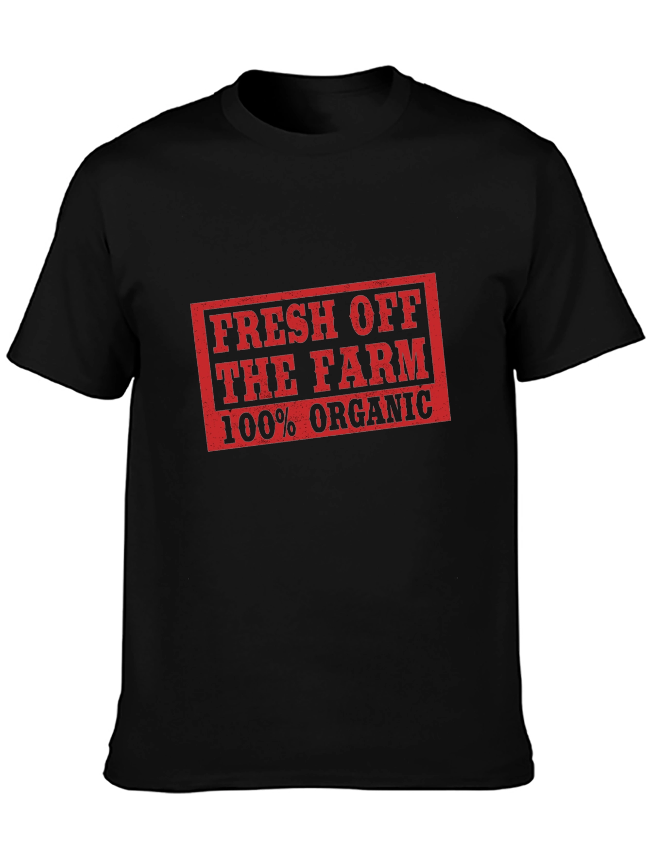 Fresh Off The Farm 100% Organic Black T-Shirt