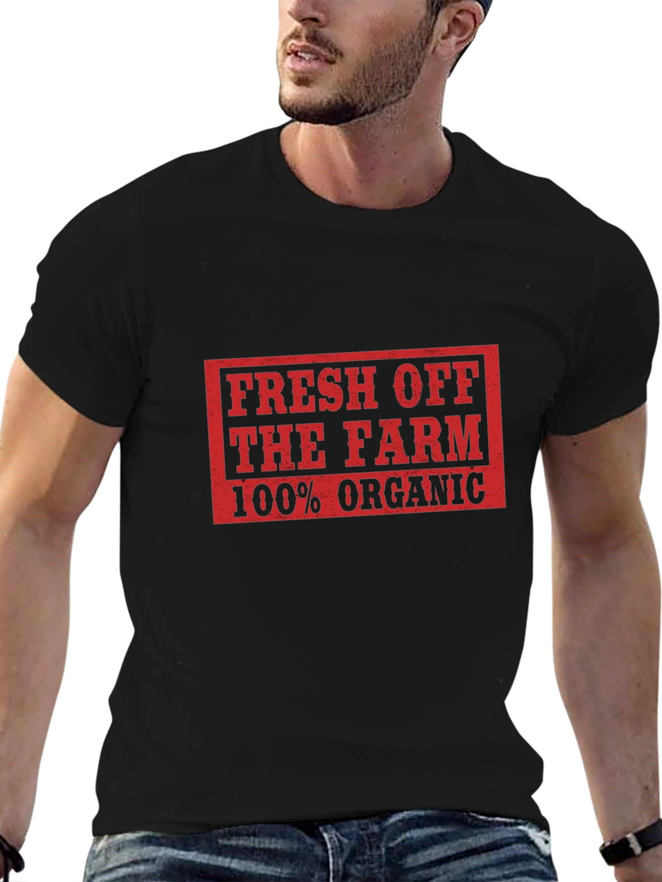 Fresh Off The Farm 100% Organic Black T-Shirt