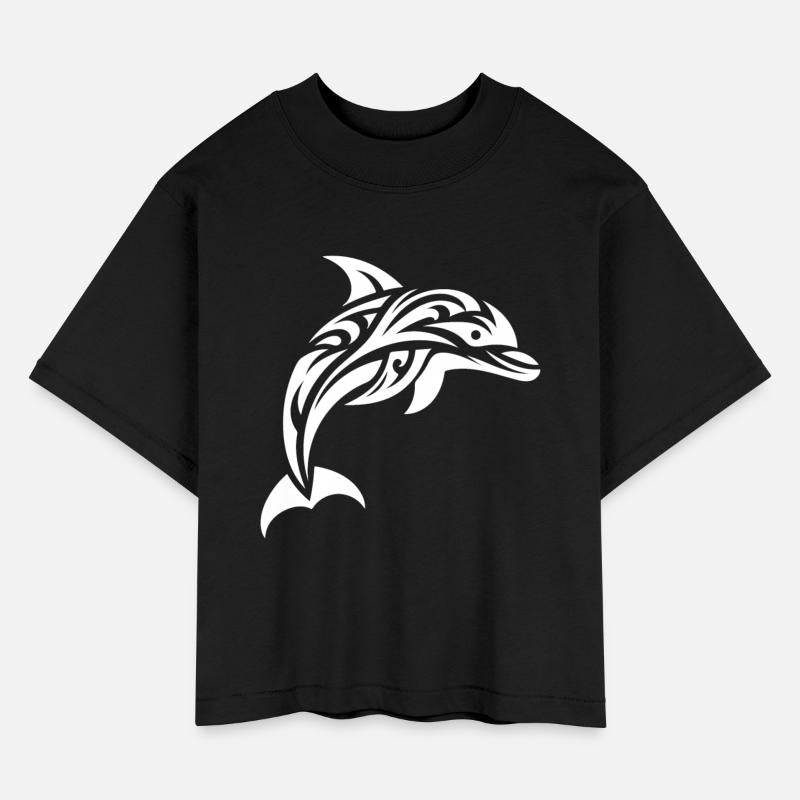 Jumping Cute Tattoo Dolphin