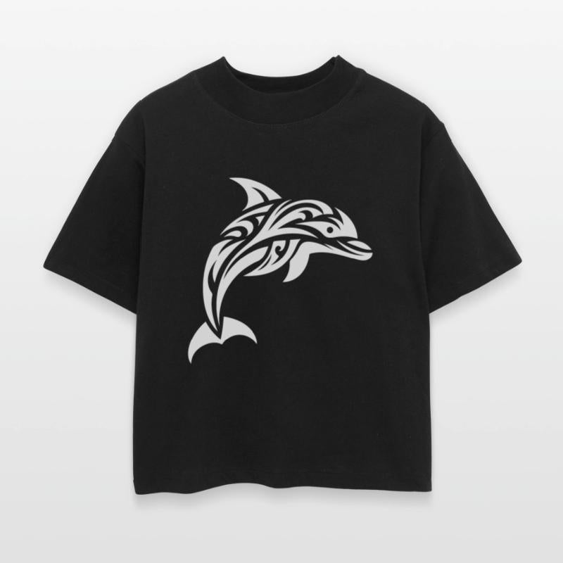 Jumping Cute Tattoo Dolphin
