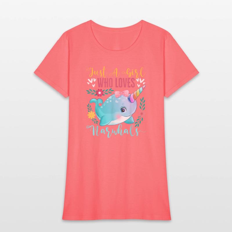Just A Girl Who Loves Narwhals Narwhale Animals