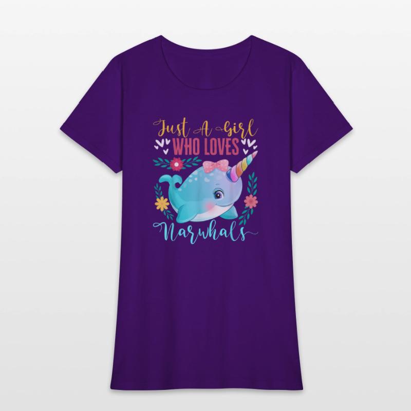 Just A Girl Who Loves Narwhals Narwhale Animals