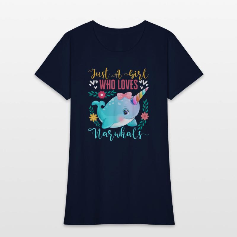 Just A Girl Who Loves Narwhals Narwhale Animals