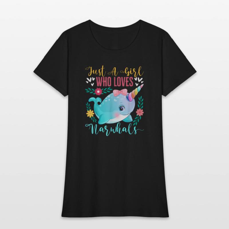 Just A Girl Who Loves Narwhals Narwhale Animals