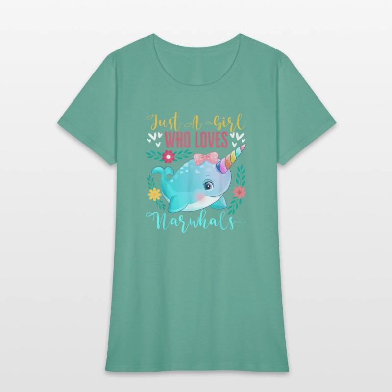 Just A Girl Who Loves Narwhals Narwhale Animals