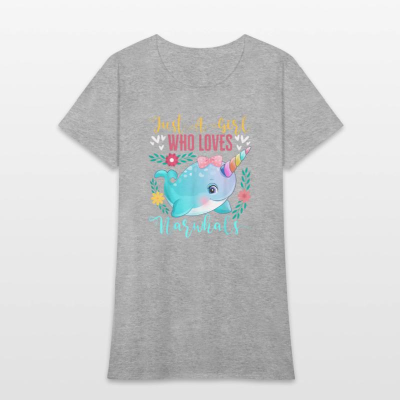 Just A Girl Who Loves Narwhals Narwhale Animals