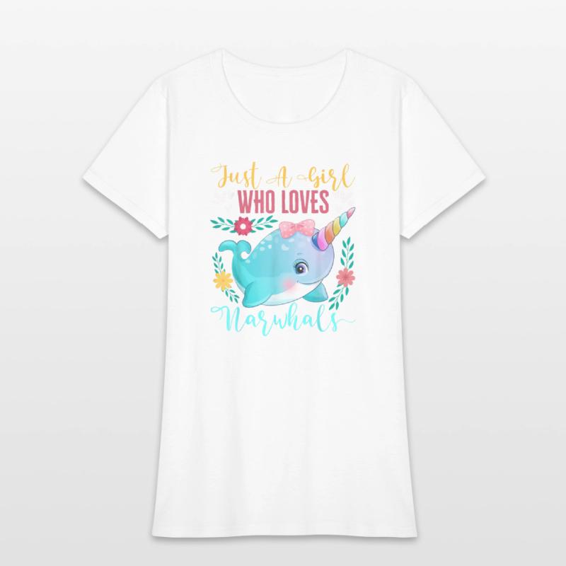 Just A Girl Who Loves Narwhals Narwhale Animals