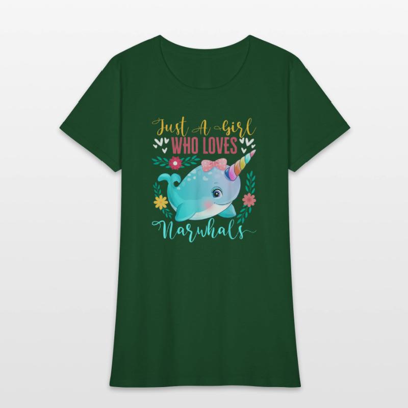 Just A Girl Who Loves Narwhals Narwhale Animals