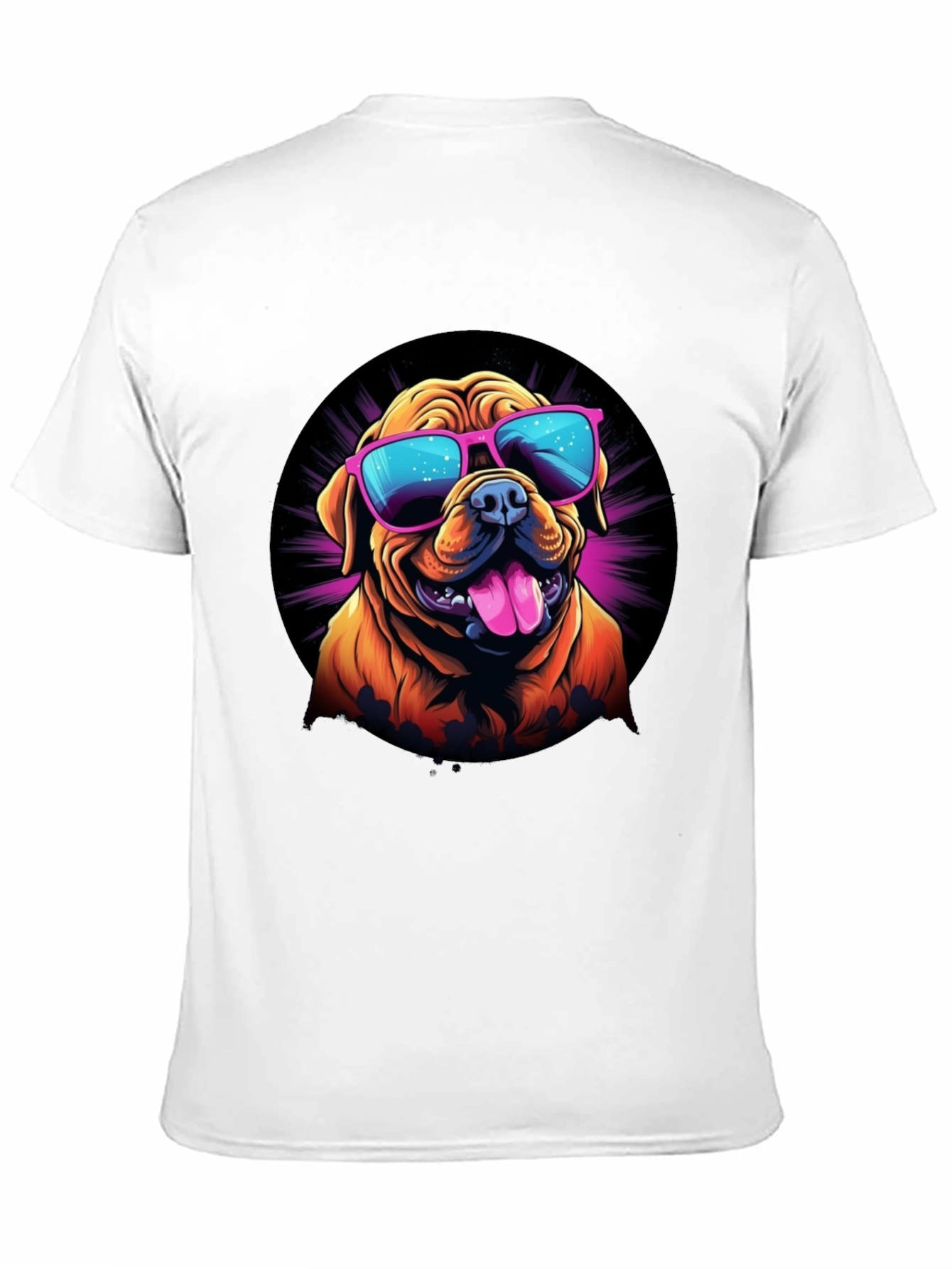 Cool Dog Sunglasses Graphic Tee - Black