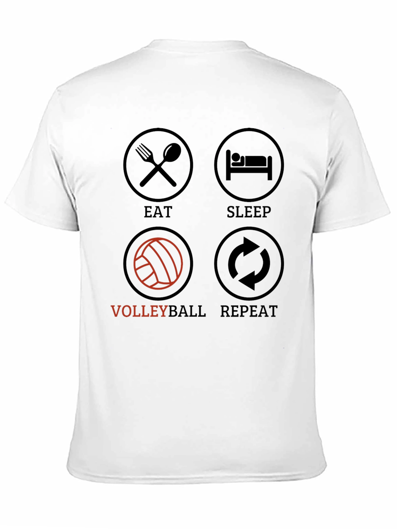 Eat Sleep Volleyball Repeat Graphic Tee