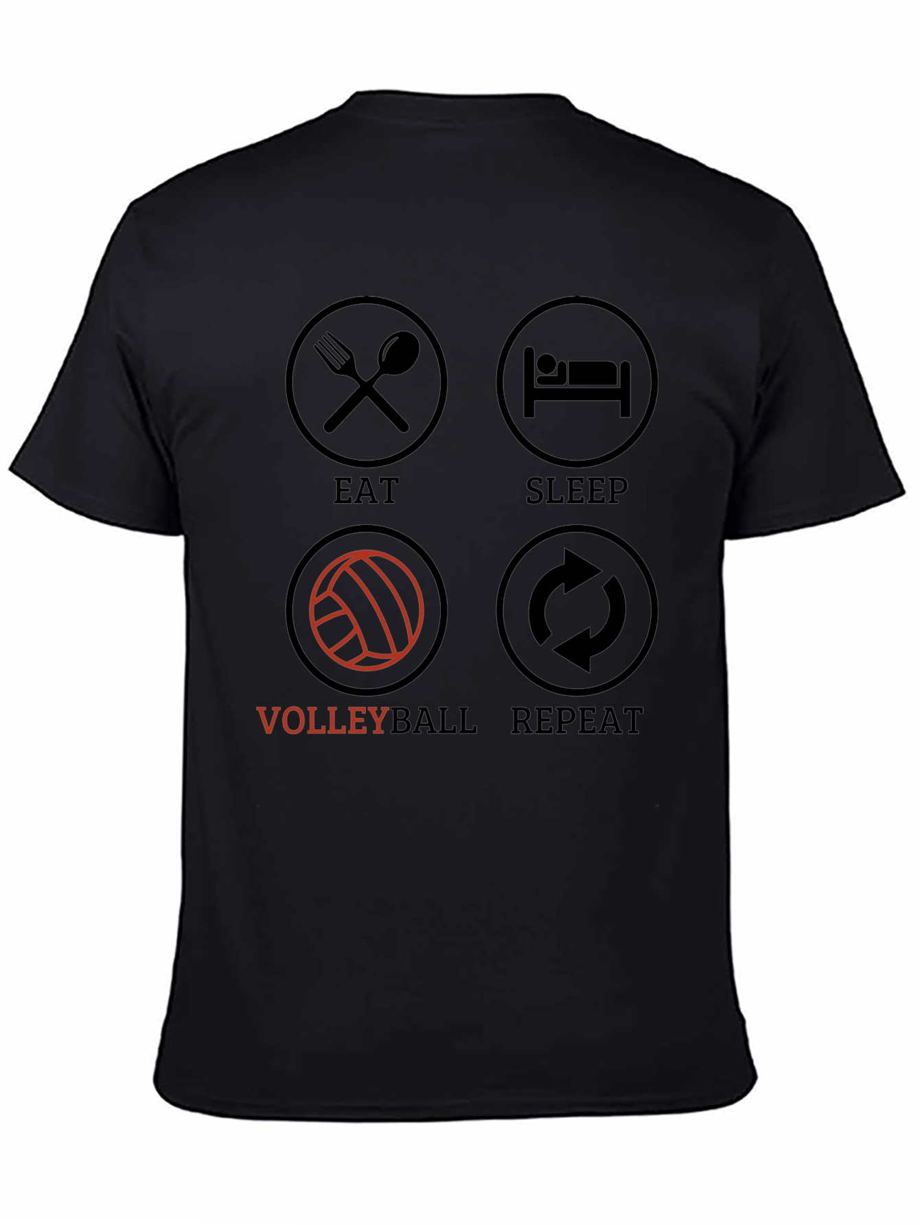 Eat Sleep Volleyball Repeat Graphic Tee