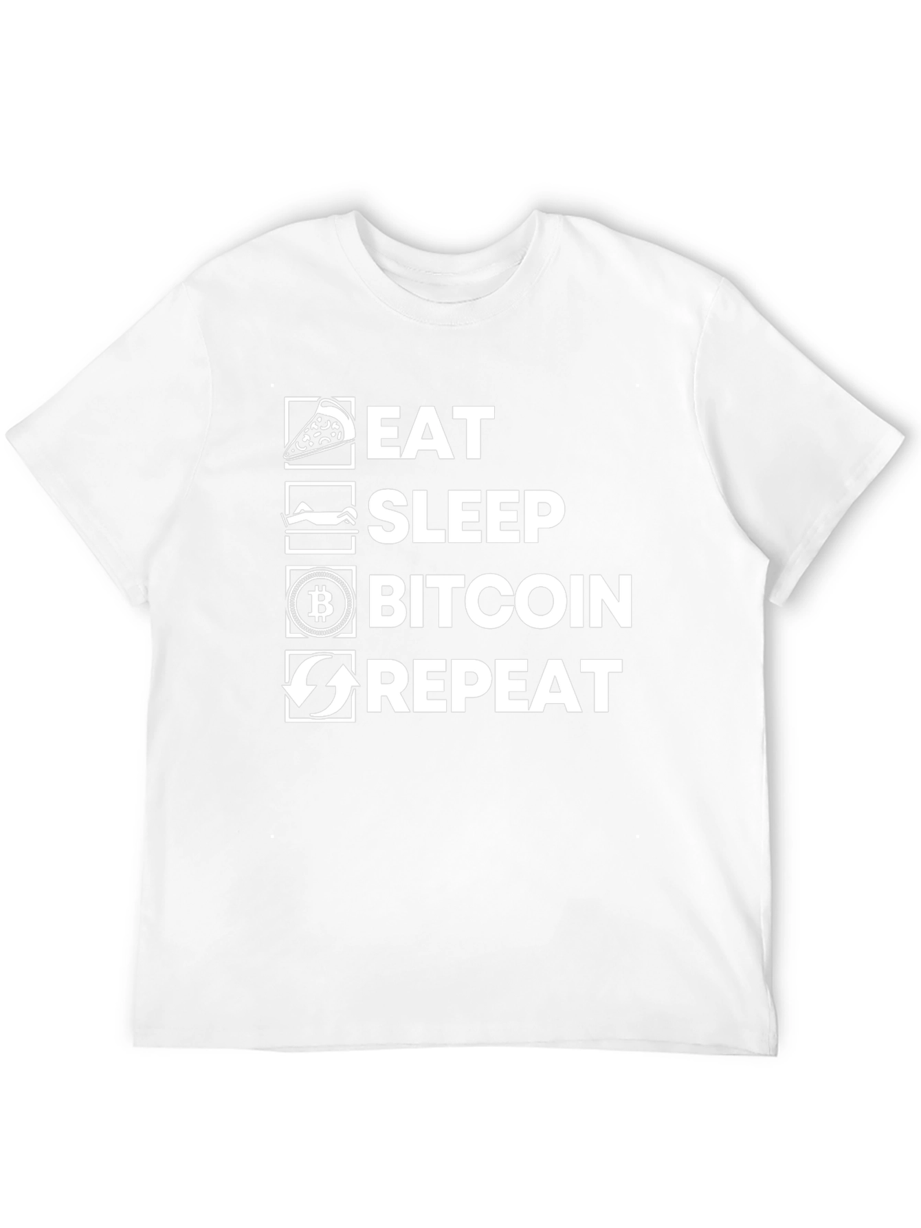 Eat Sleep Bitcoin Repeat T-Shirt Crypto Tee