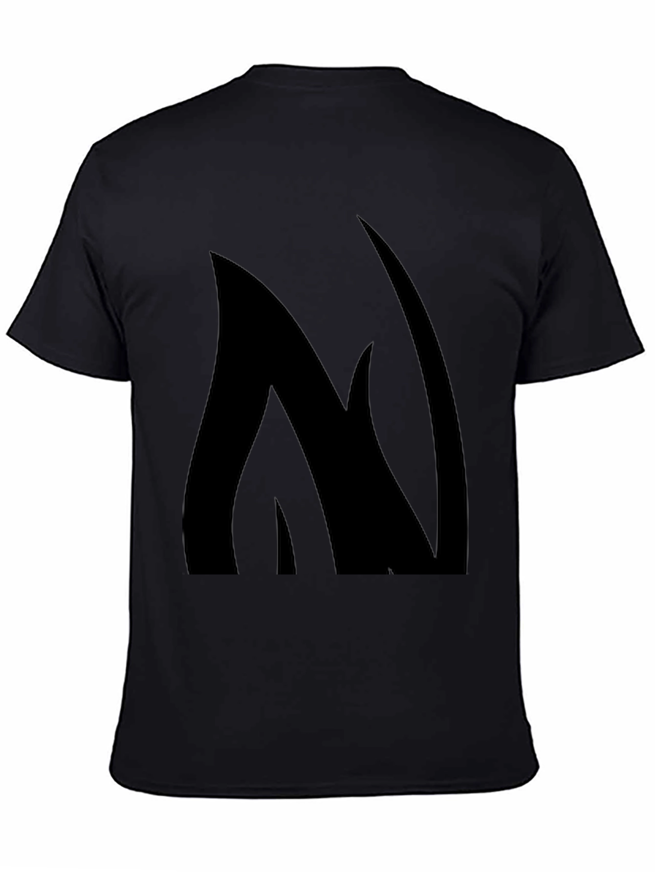 Abstract N Graphic Black T-Shirt