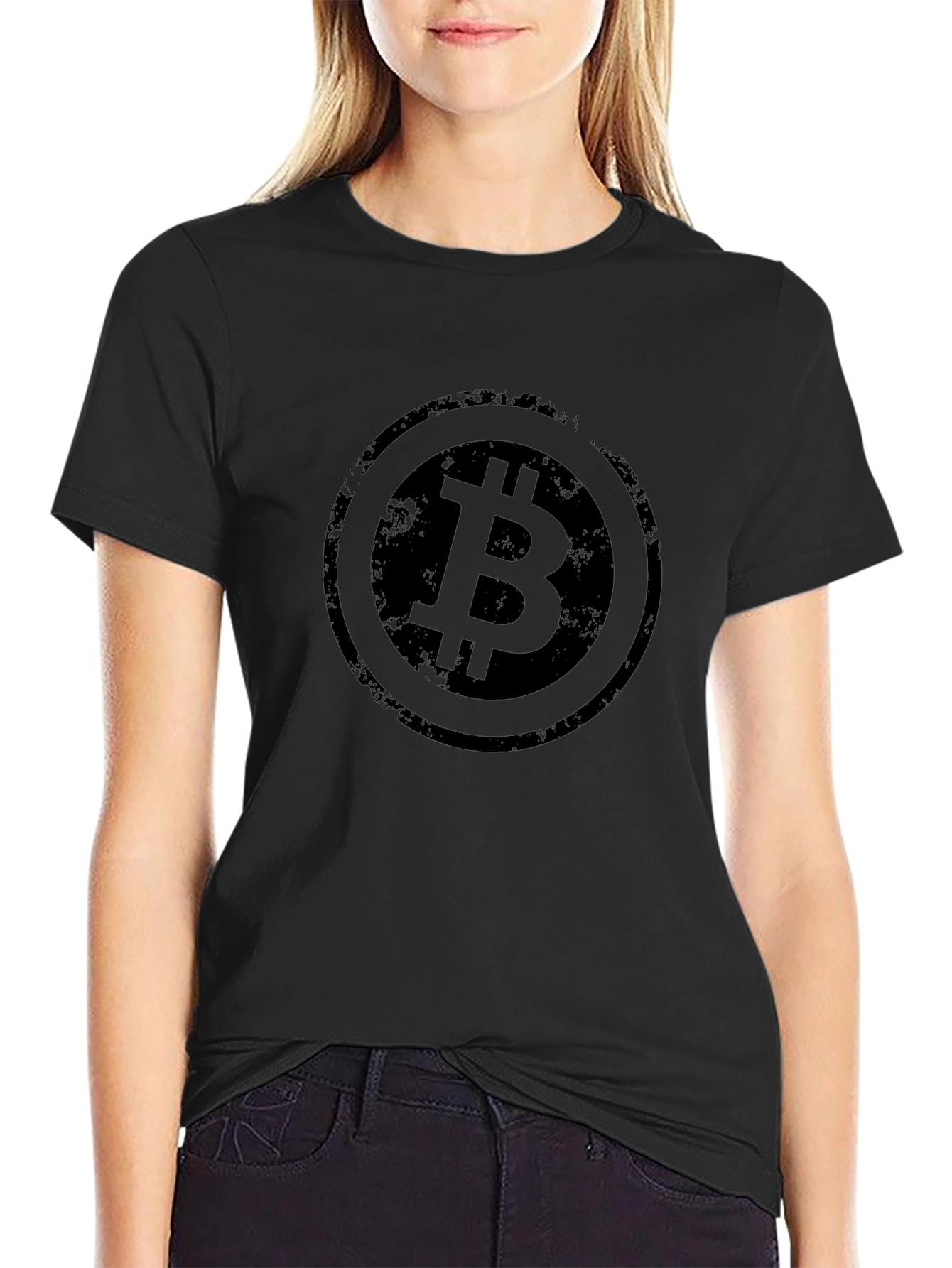 Bitcoin Logo Graphic Tee - Black
