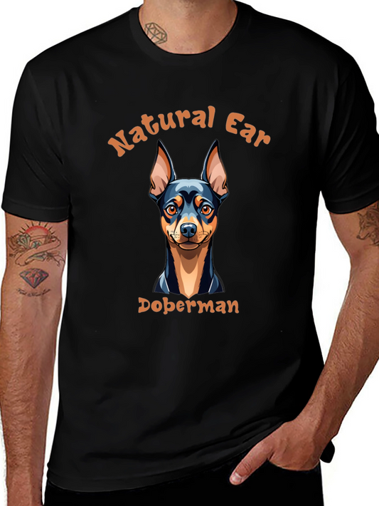 Natural Ear Doberman Dog T-Shirt
