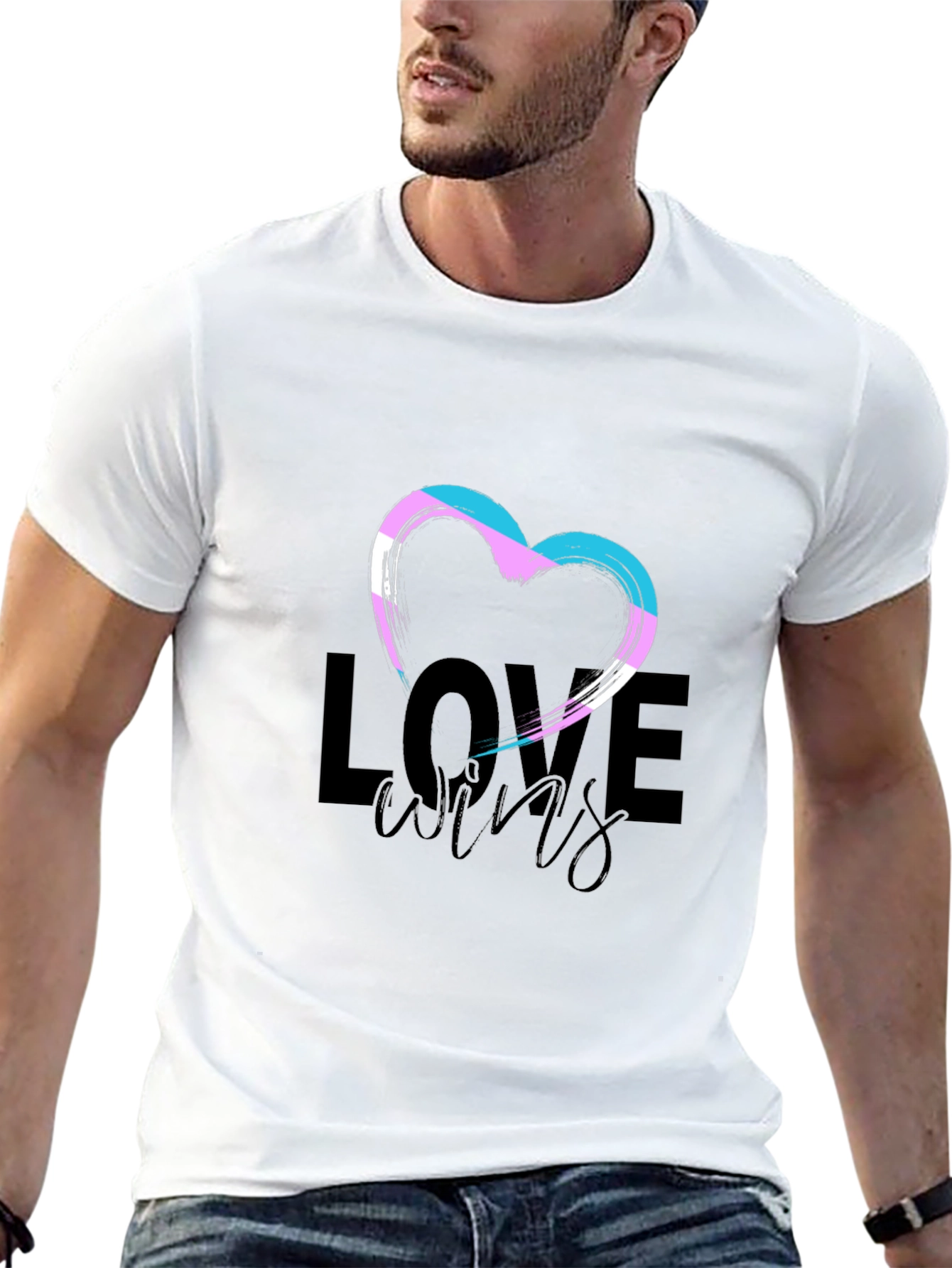 Love Wins Transgender Pride Heart T-Shirt