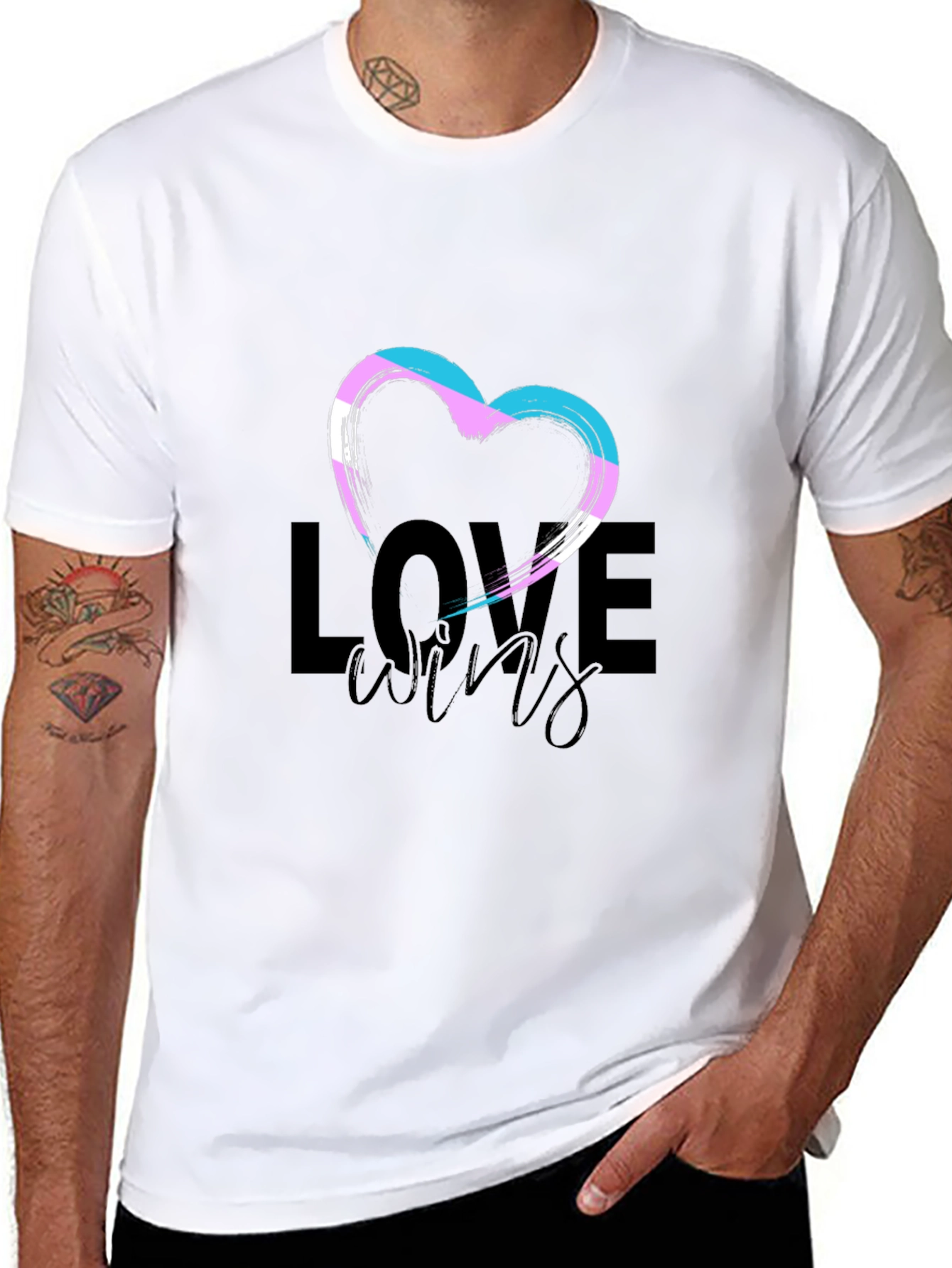 Love Wins Transgender Pride Heart T-Shirt