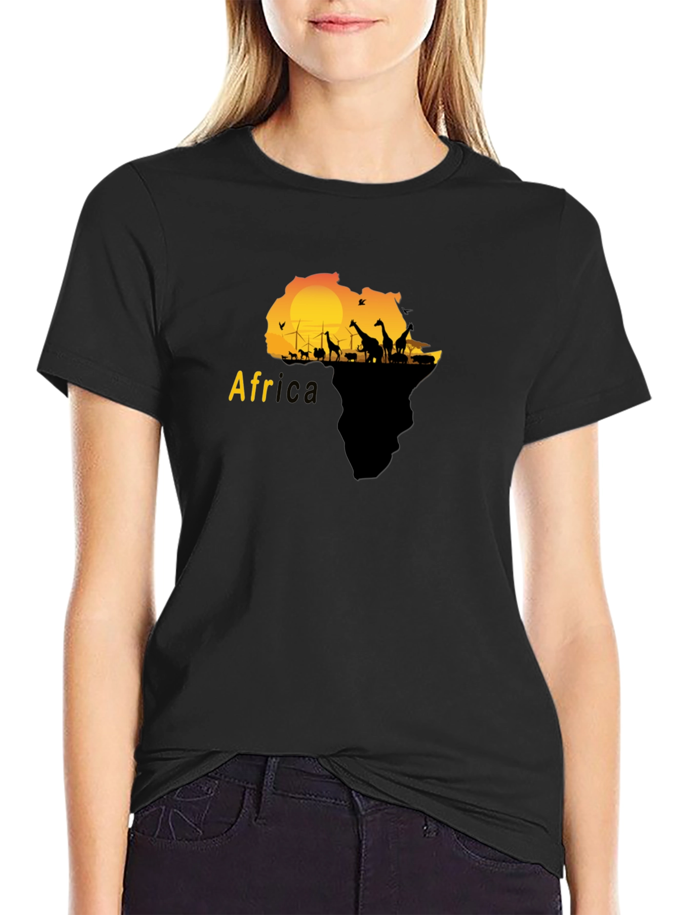 Africa Silhouette Graphic T-Shirt