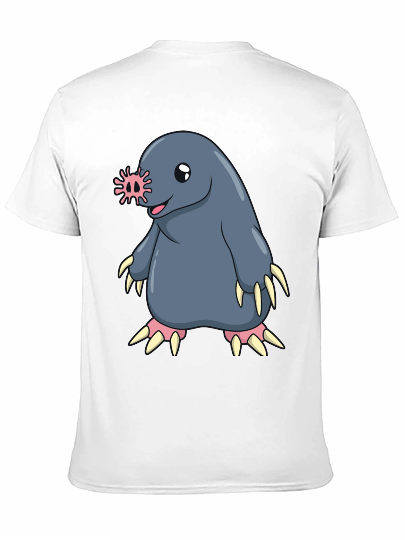 Funny Mole Cartoon Black T-Shirt
