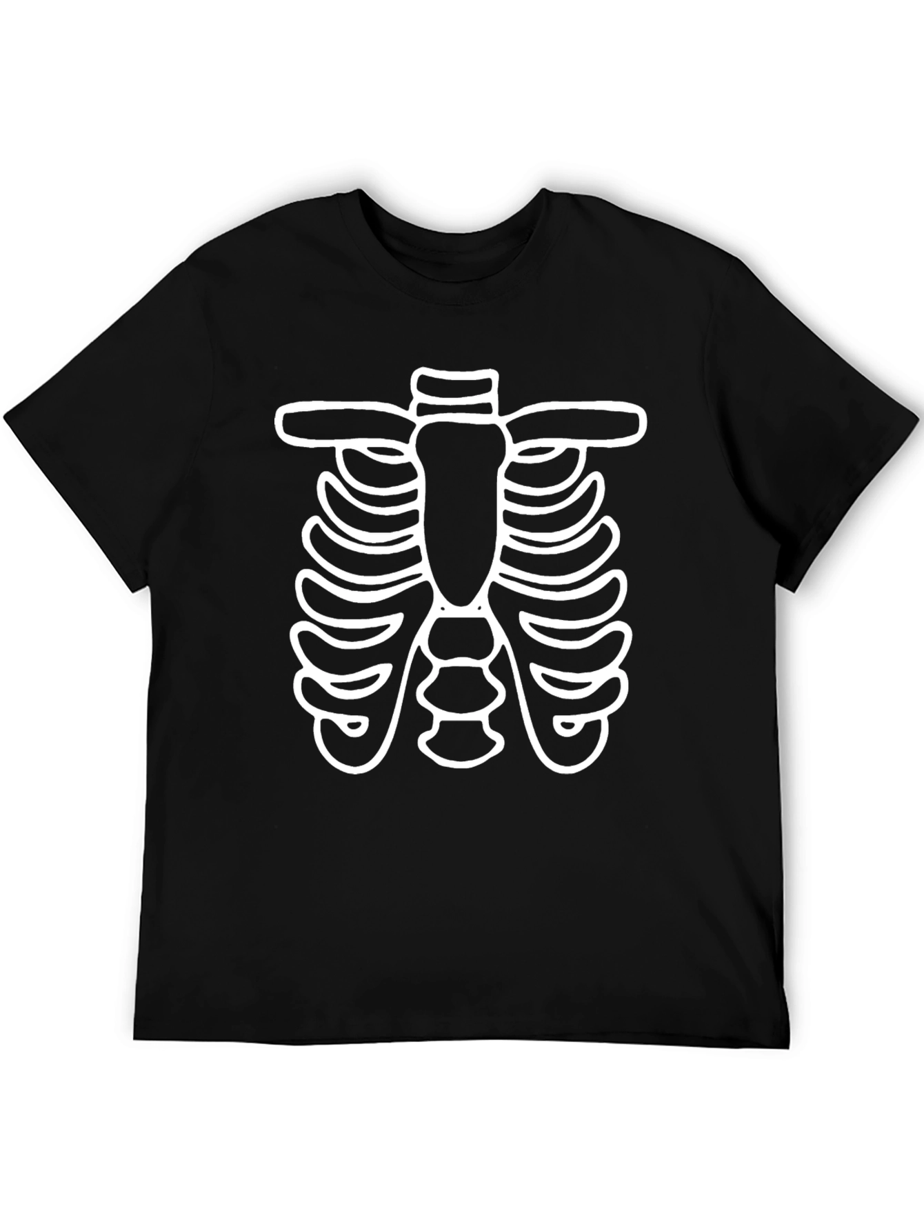 Skeleton Rib Cage Graphic Tee - Halloween Costume T-Shirt