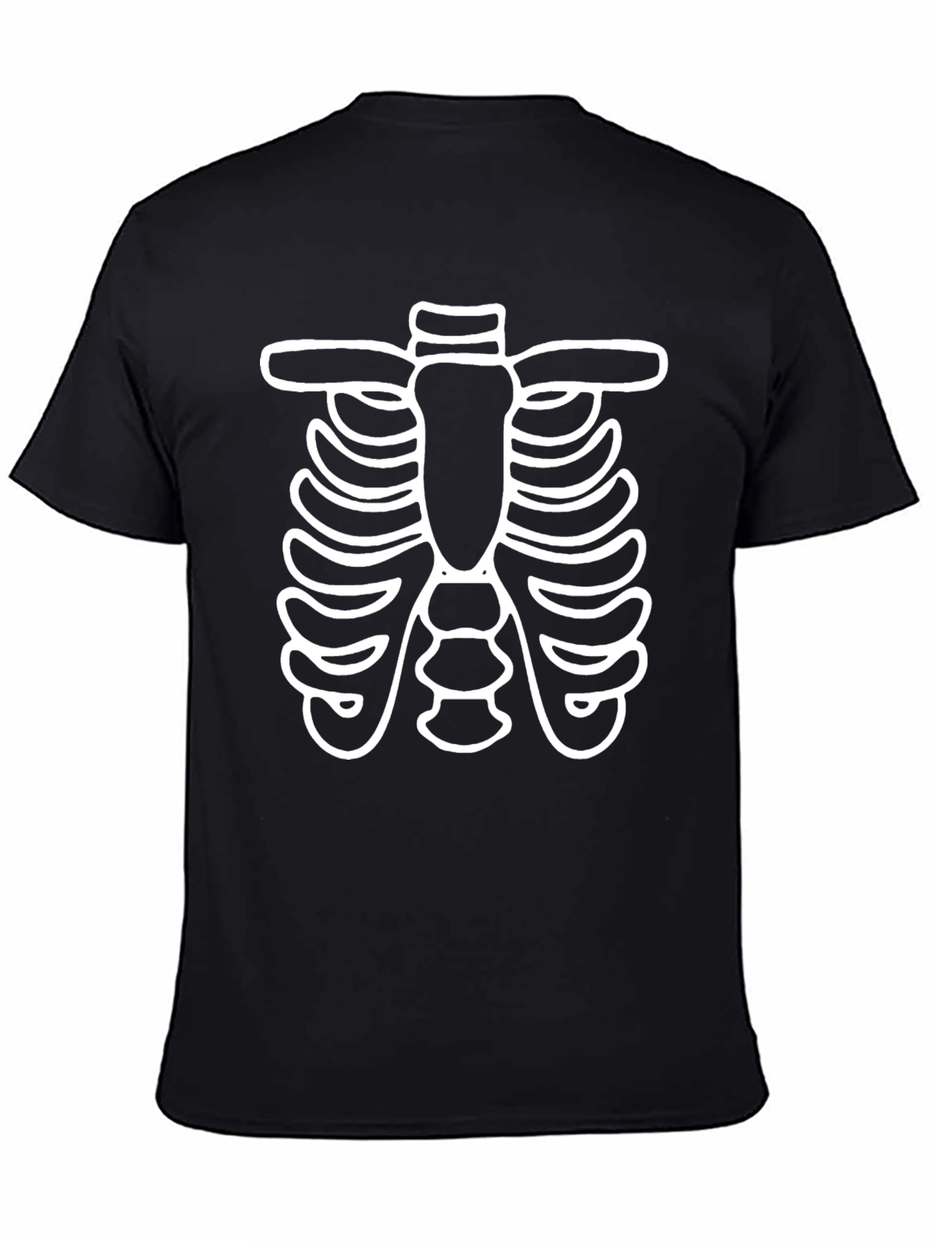 Skeleton Rib Cage Graphic Tee - Halloween Costume T-Shirt