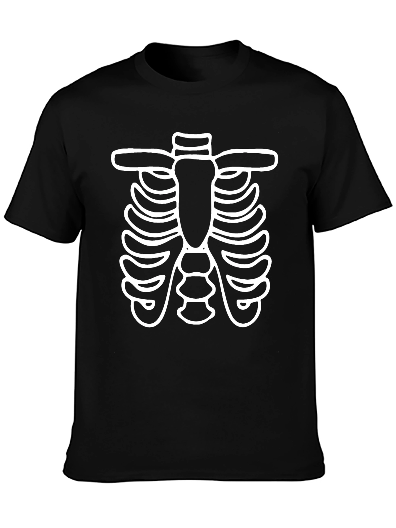 Skeleton Rib Cage Graphic Tee - Halloween Costume T-Shirt