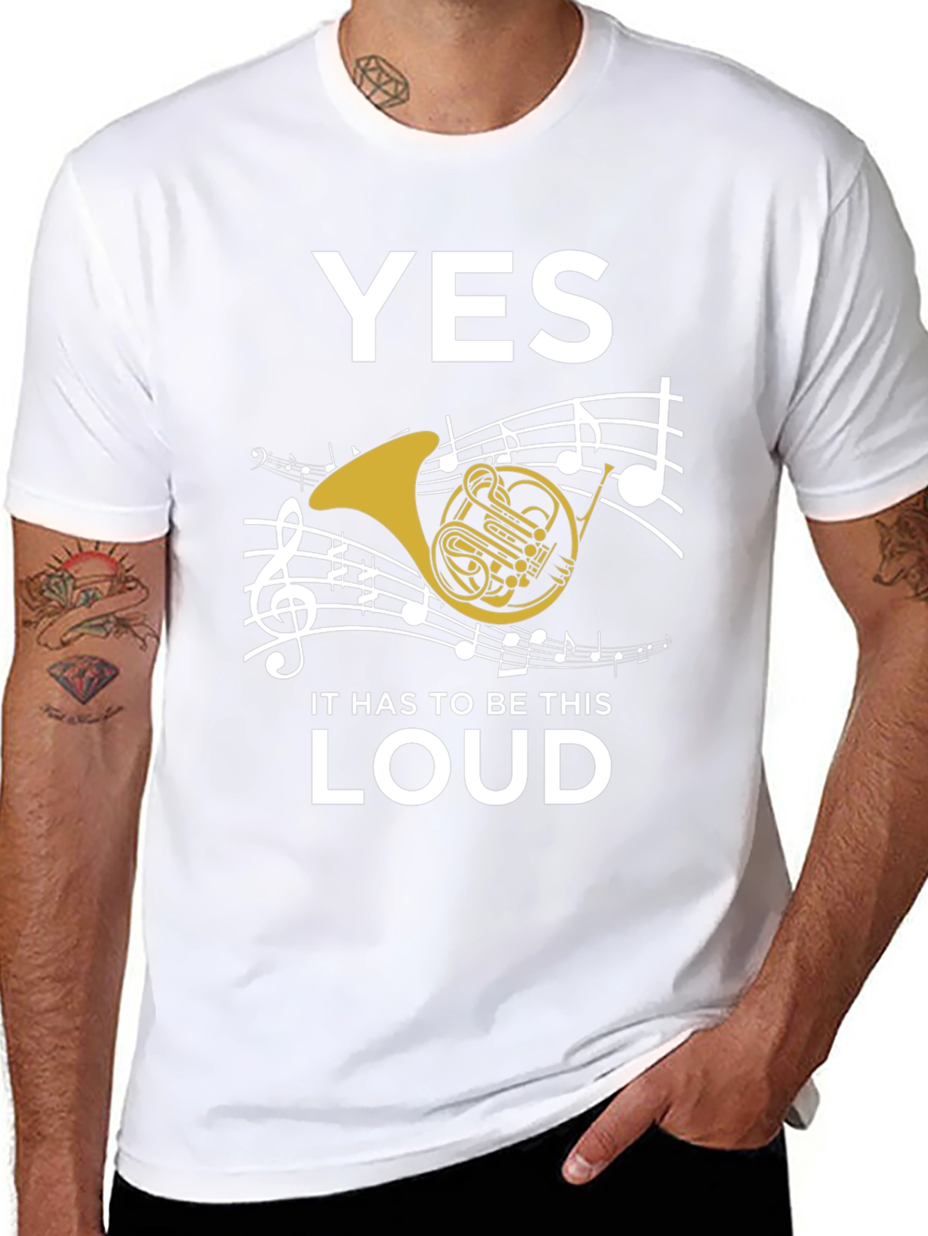 Funny French Horn Music T-Shirt
