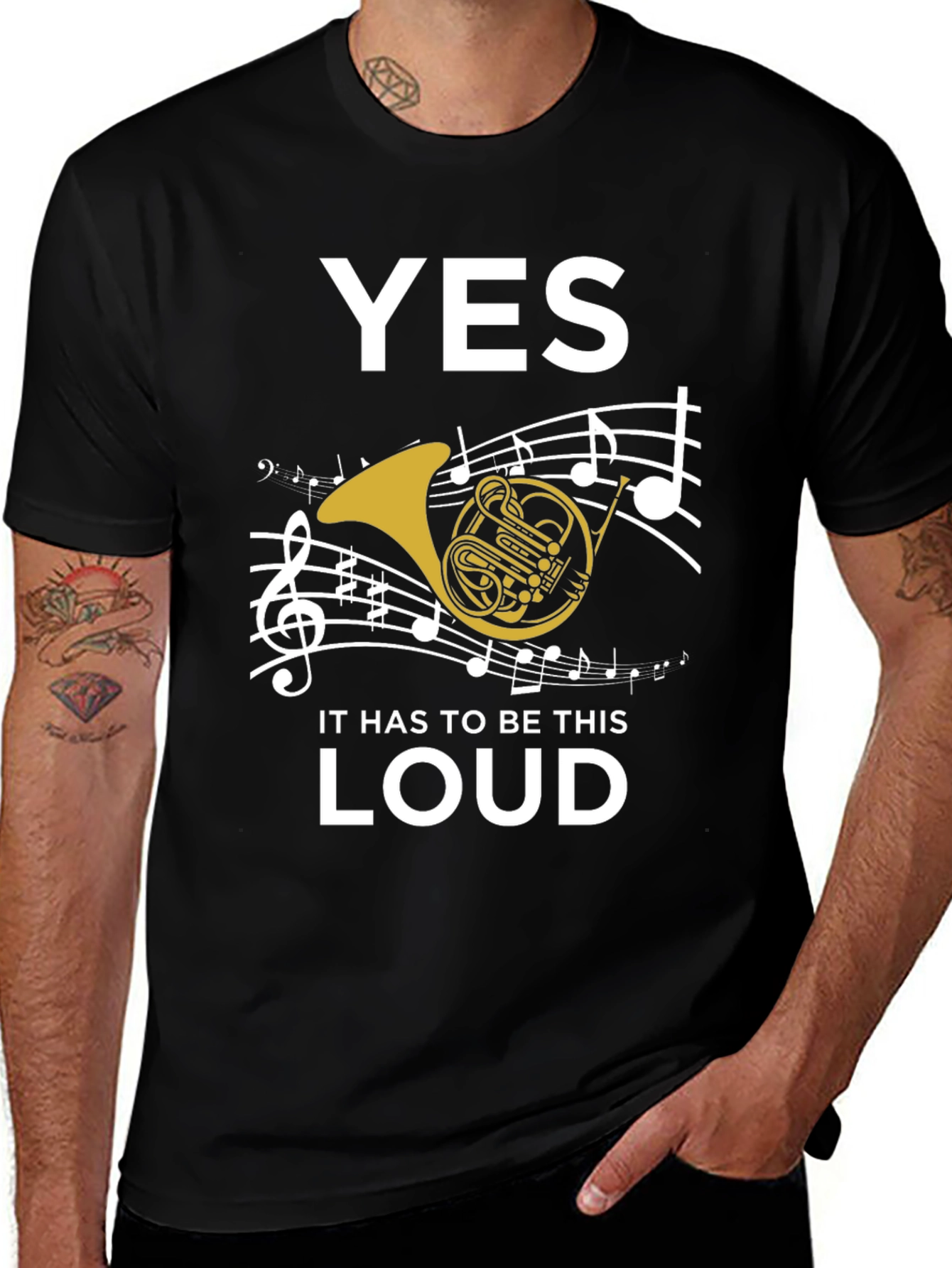 Funny French Horn Music T-Shirt