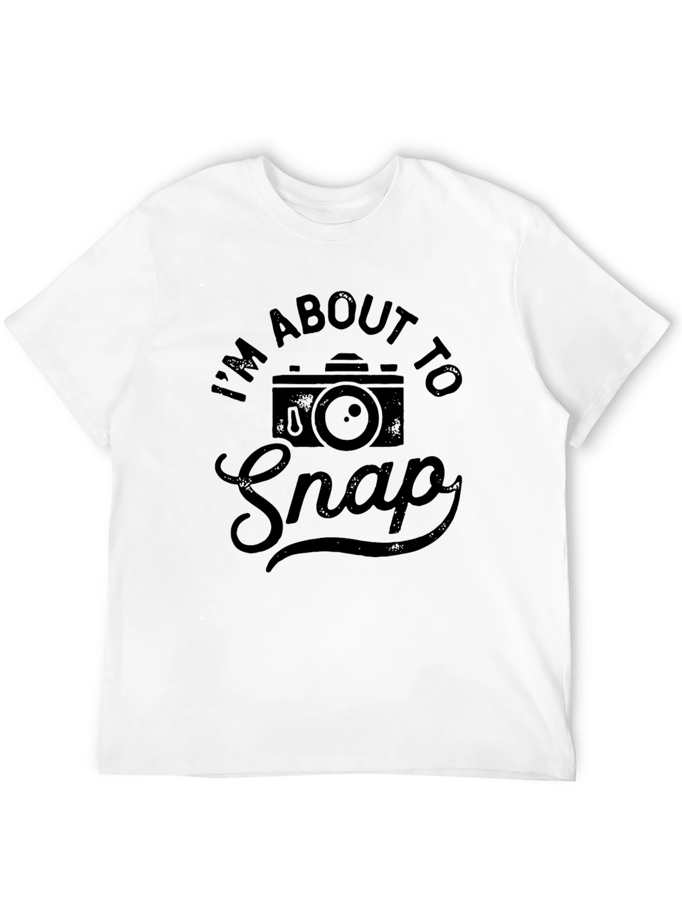 Im About To Snap T-Shirt Camera Tee Mens Black
