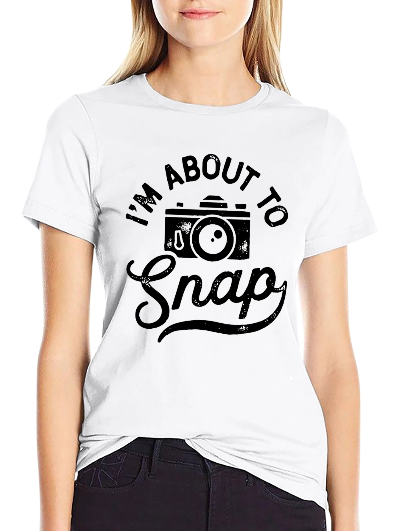 Im About To Snap T-Shirt Camera Tee Mens Black