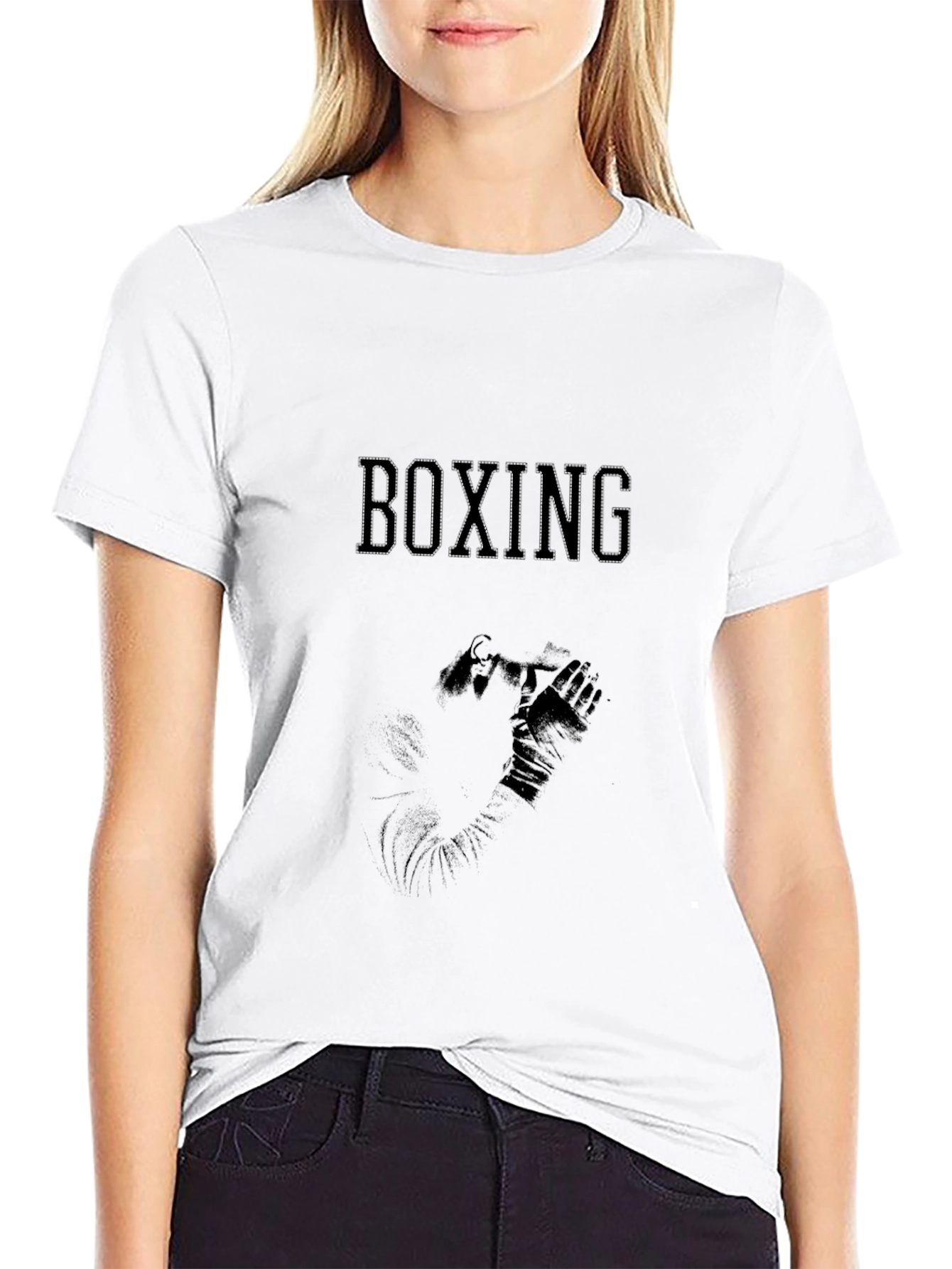 Boxing Graphic T-Shirt - Athletic Black Tee